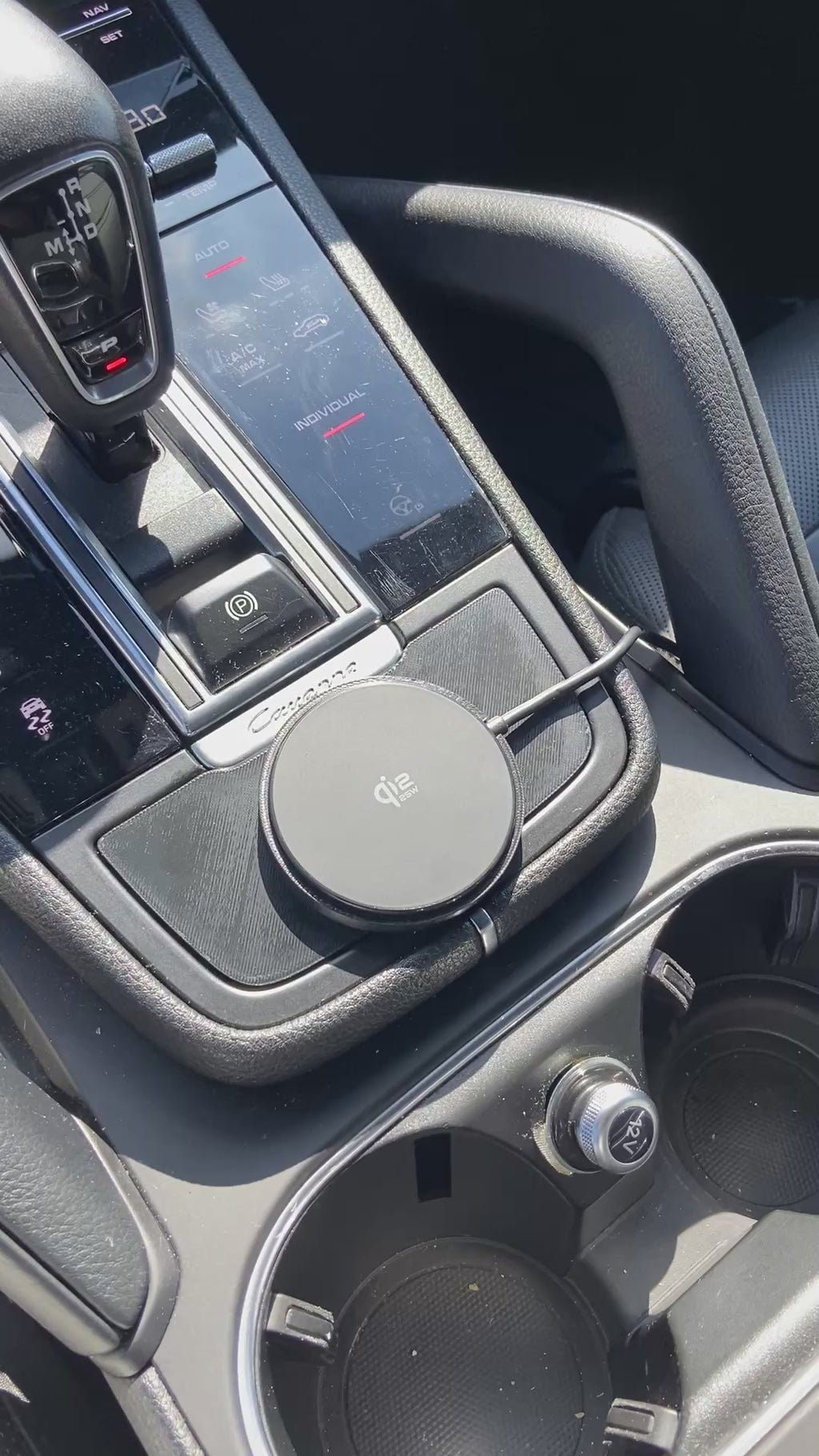 Porsche Cayenne 9Y0 ( 2019–2026) Console Cubby - Magnetic Wireless Charging Phone Mount