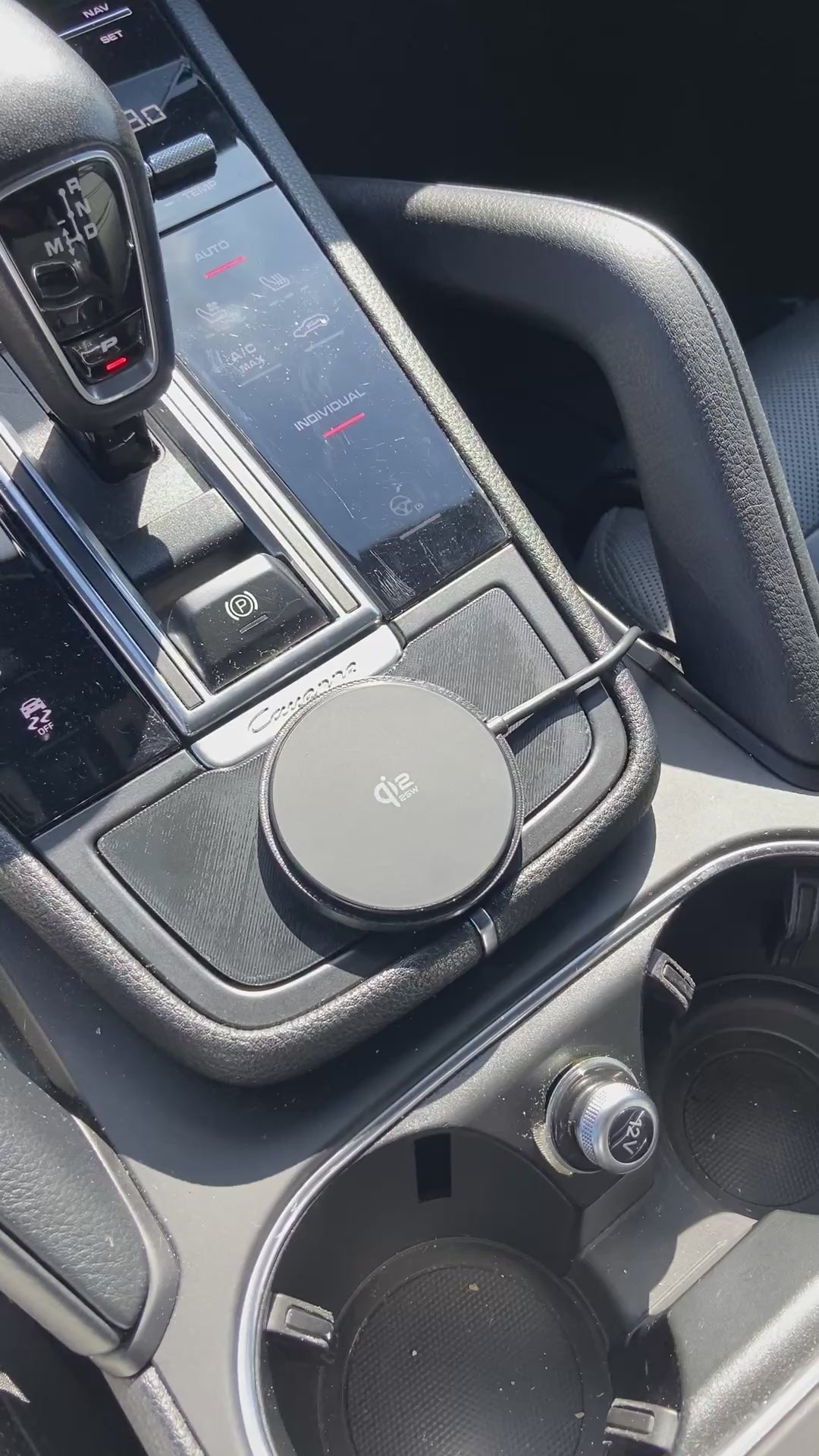 Porsche Cayenne 9Y0 ( 2019–2026) Console Cubby - Magnetic Wireless Charging Phone Mount